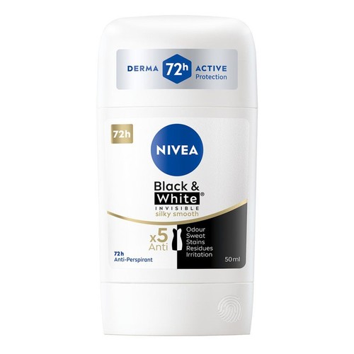 Antyperspirant w sztyfcie dla kobiet black white invisible NIVEA 50 ml