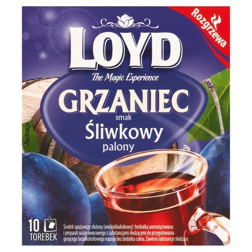 Grzaniec Śliwkowy palony herbatka aromatyzowana Loyd 10 torebek