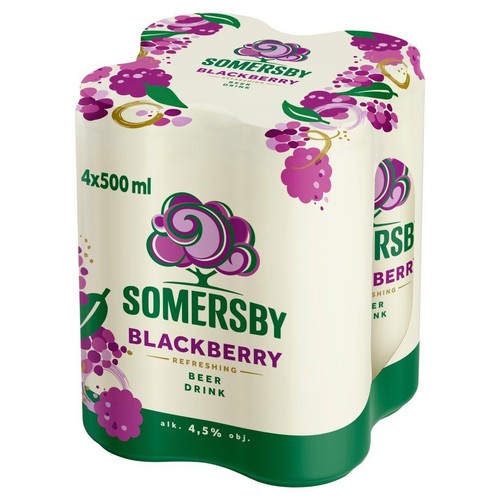 Napój piwny o smaku jeżynowym alk. 4,5%% obj. Somersby 4 x 500 ml