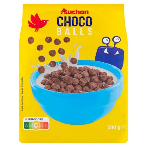 Kuleczki zbożowe o smaku czekoladowym Auchan 500 g