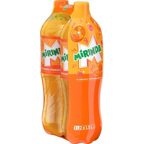 Napój gazowany o smaku pomarańczowym Mirinda 2 x 1,5 l