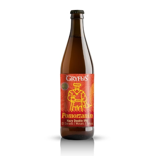 Piwo Double IPA Pomorzanin Hazy alk. 7,8% obj. Gryfus 500 ml