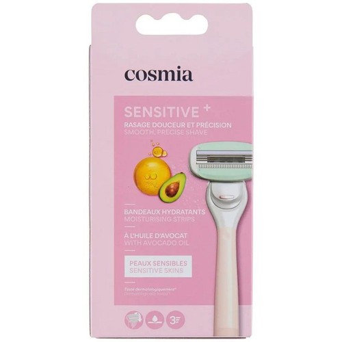 Maszynka damska do golenia Sensitive + 3 ostrza  Cosmia zestaw