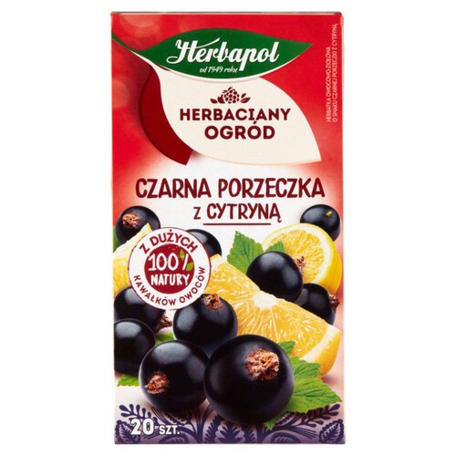 Herbaciany Ogród herbatka owocowa czarna porzeczka z cytryną Herbapol 750 ml