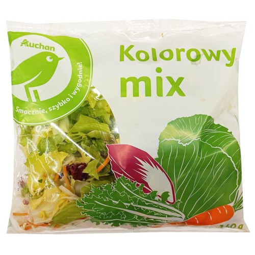 Sałatka kolorowy mix  Warzywa Auchan 140 g 