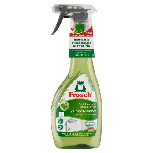 Środek czyszczący do kabin prysznicowych winogronowy  Frosch 500 ml