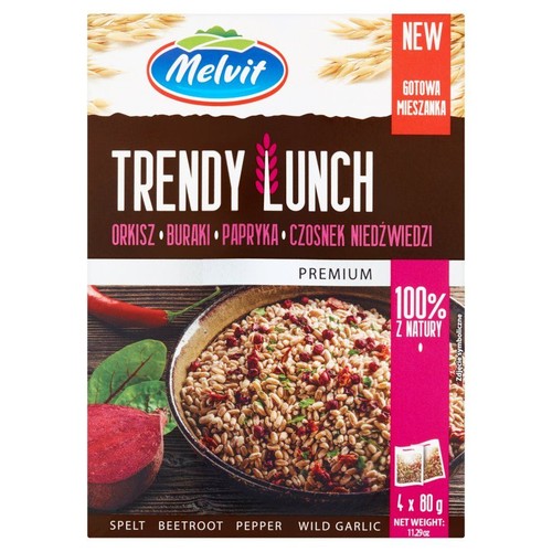 Trendy Lunch buraki papryka czosnek niedźwiedzi Melvit 4 x 80 g