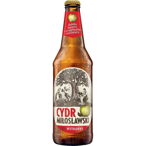 Cydr Miłosławski jabłkowy półwytrawny alk. 4,5% obj. Browar Fortuna 500 ml