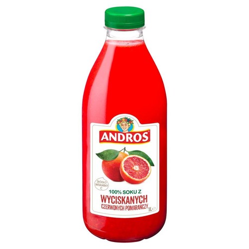 Sok z czerwonych pomarańczy Andros 1 l