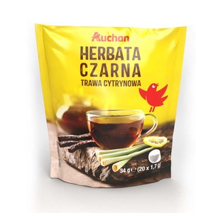 Herbata czarna trawa cytrynowa Auchan 20 torebek