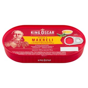Filety z makreli z jalapeno w oleju z octem z białego wina King Oscar 160 g