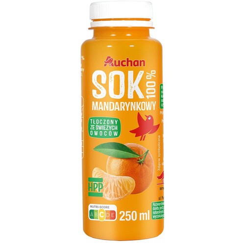 Sok mandarynkowy HPP Auchan 250 ml