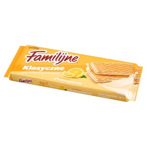 Wafle przekładane kremem o smaku cytrynowym Jutrzenka 180 g