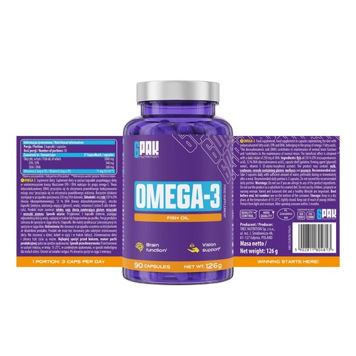 Omega-3 6pak Nutrition 90 kapsułek