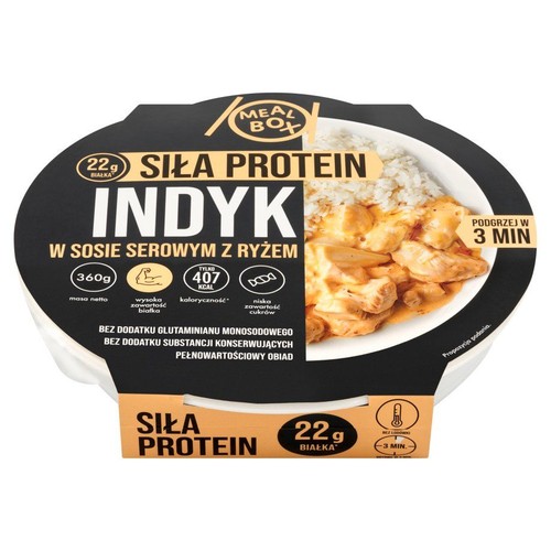 Indyk w sosie serowym z ryżem Meal Box 360 g