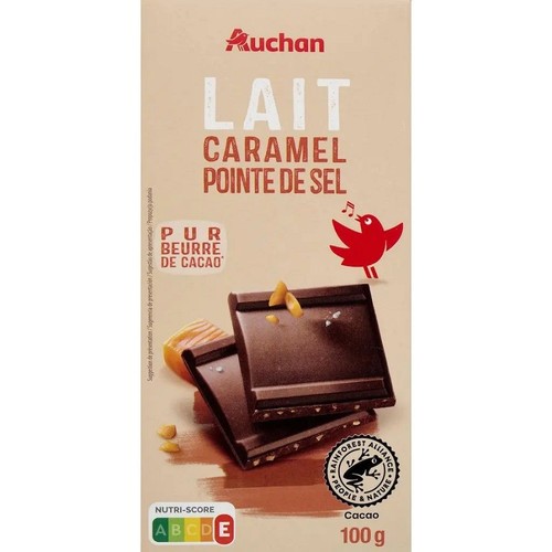 Czekolada mleczna o smaku solonego karmelu Auchan 100 g