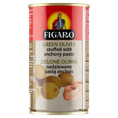 Zielone oliwki nadziewane pastą anchois Figaro 350 g