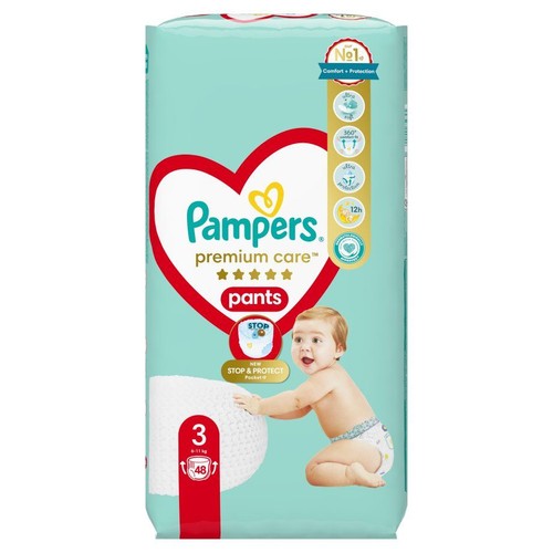 Premium Care Pieluchomajtki rozmiar 3 Pampers 48 sztuk