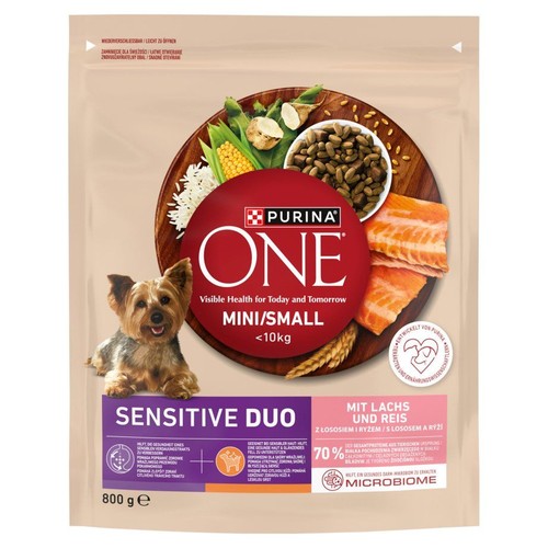 Karma dla psów małych ras łosoś z ryżem PURINA ONE 800 g
