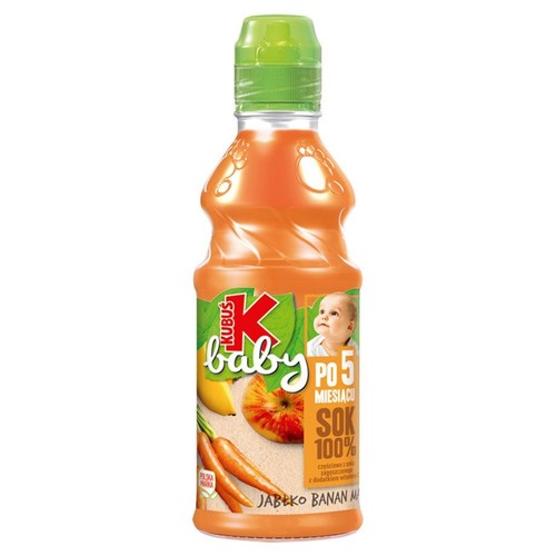 Sok 100% jabłko, banan, marchew po 5 miesiącu Kubuś 300 ml