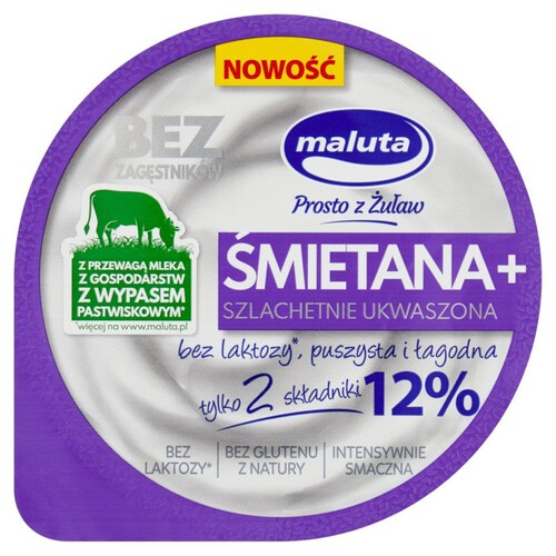 Śmietana ukwaszona 12% bez laktozy Maluta 200 g