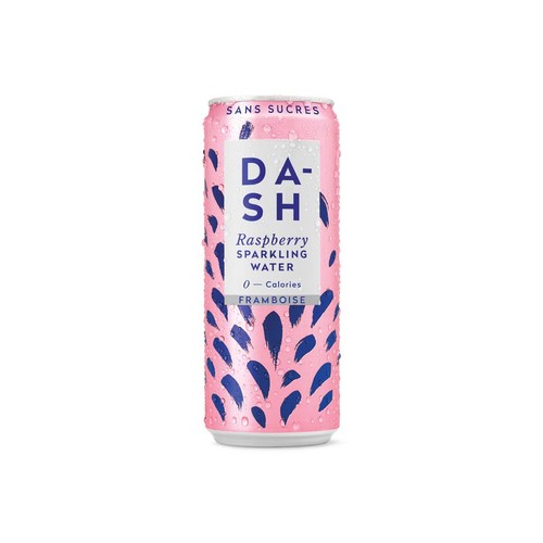 Naturalna woda gazowana o smaku malinowym 0 kalorii DASH WATER 330 ml