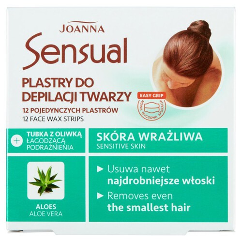 Plastry sensual z woskiem do depilacji twarzy Joanna sztuka