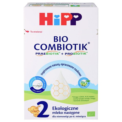 2 Ekologiczne mleko następne HIPP 550 g 