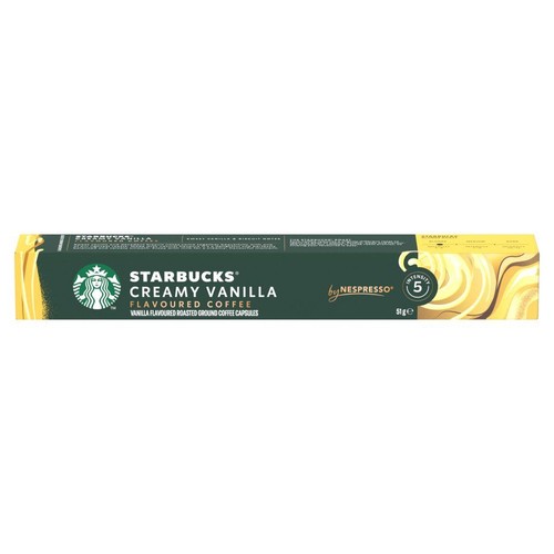 Starbucks Creamy Vanilla kawa mielona w kapsułkach Nespresso. Intensywność 5. Opakowanie 51g.
