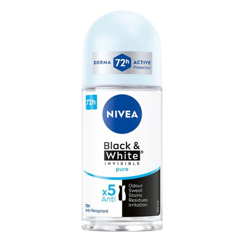 Antyperspirant invisible black white w kulce NIVEA 50 ml