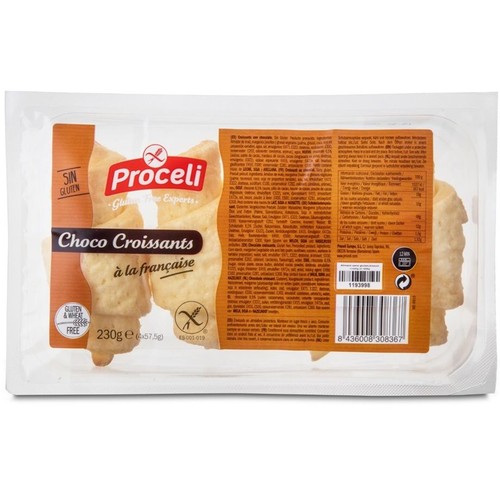 Croissanty z czekoladą do odpiekania bezglutenowe Proceli 230 g