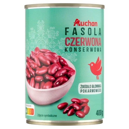 Fasola czerwona konserwowa Auchan 400 g