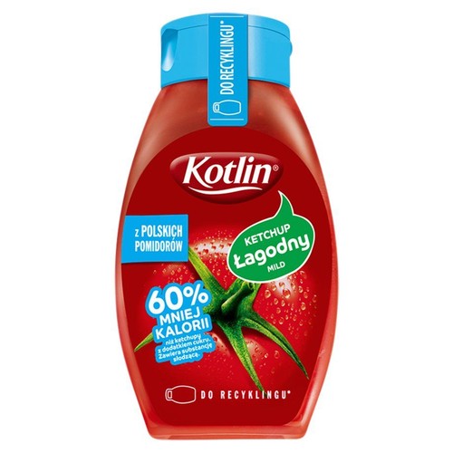 Ketchup łagodny 60 % mniej kalorii Kotlin 420 g
