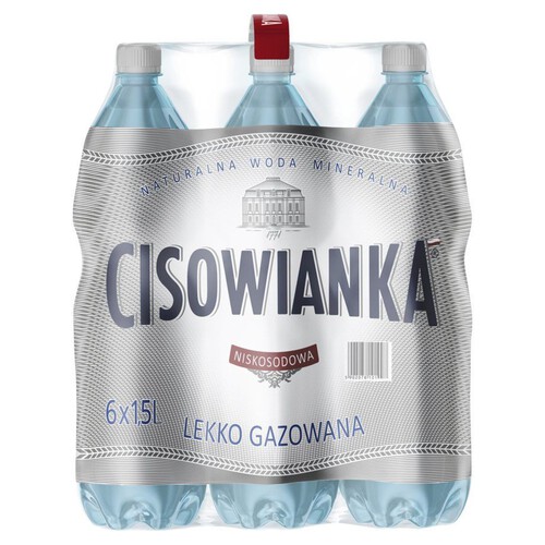 Naturalna woda mineralna lekko gazowana Cisowianka 6 x 1,5 l 