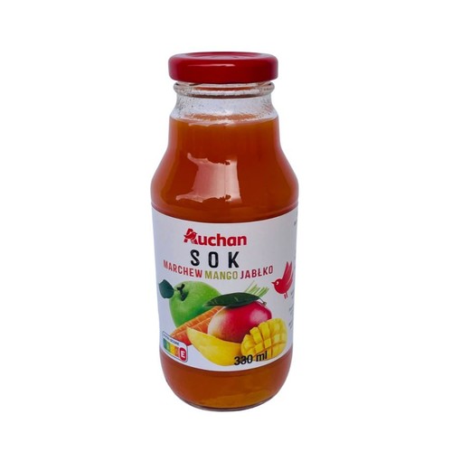 Sok Marchew Mango Jabłko Auchan 330 ml