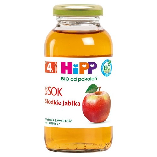 BIO Sok 100% Słodkie Jabłka po 4 miesiącu HIPP 200 ml