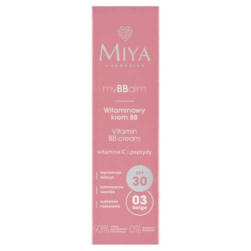 Witaminowy krem BB SPF30 beige Miya 30 ml