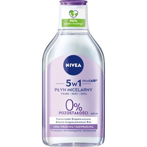Płyn micelarny do cery wrażliwej i nadwrażliwej 5w1 NIVEA 400 ml