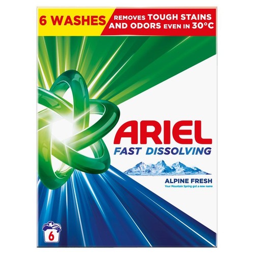 Proszek do prania Fast Dissolving Alpine Fresh 6 prań Ariel 330 g