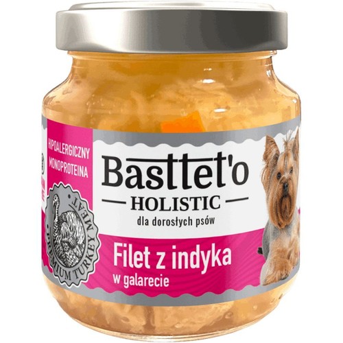 Karma mokra dla psów filet z indyka w galarecie  Basttet'o Holistic 130 g