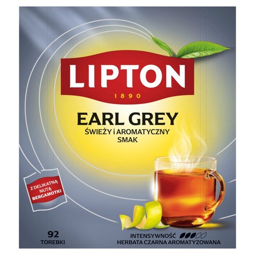 Herbata czarna ekspresowa Earl Grey Lipton 92 torebki