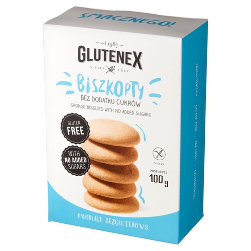 Biszkopt bez dodatku cukrów GLUTENEX 100 g