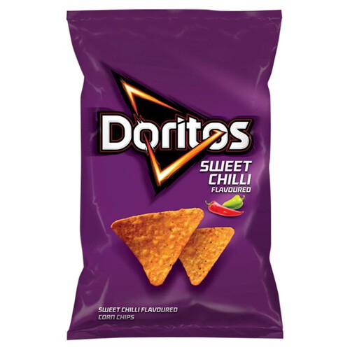 Chipsy kukurydziane o smaku słodkiego chilli.  Doritos 100 g