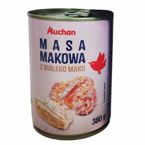 Masa makowa z białego smaku Auchan 380 g