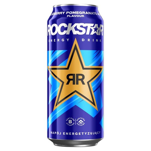 Gazowany napój energetyzujący o smaku owoców jagodowych i granatu  Rockstar 500 ml
