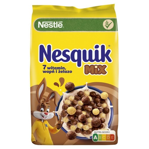 Nesquik Mix zbożowe kuleczki o smaku czekoladowym i waniliowym  Nestle 400 g