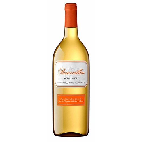 Wino francuskie białe półwytrawne alk.10.5% obj. Beauvillon  1 l