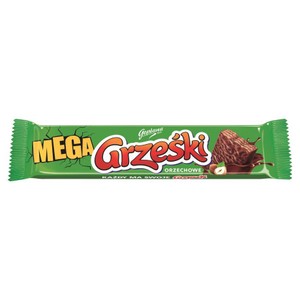 Wafel przekładany kremem o smaku orzechowym  Grześki 48 g