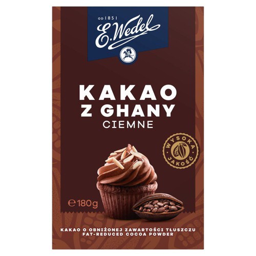 Kakao ciemne z Ghany   E.Wedel 80 g