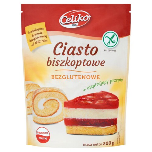 Ciasto biszkoptowe bezglutenowe Celiko 200 g